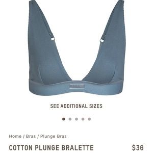 SKIMS COTTON PLUNGE BRALETTE